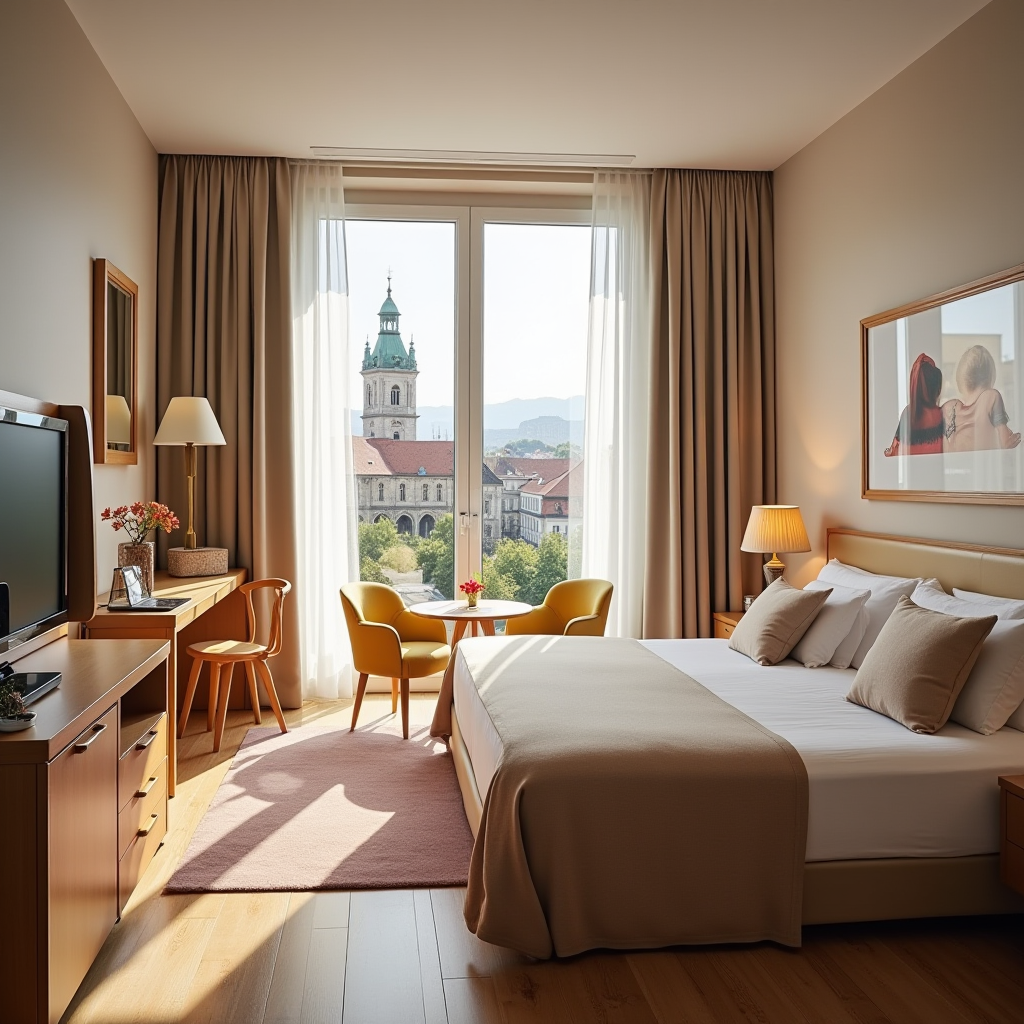 Сімейний готель у Львові з дитячою ігровою зоною, просторими номерами та видом на історичний центр міста, затишна атмосфера для родин з дітьми